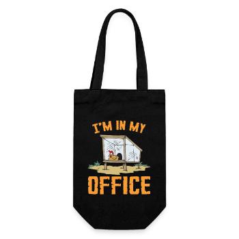 Je suis dans mon bureau | Drôle de dame de poulet de ferme - Sac à bouteille - noir - Devant