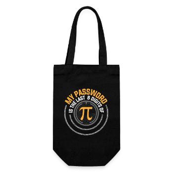 My Password Is The Last 8 Digits of Pi Gift Math G - Gift Bag for Bottles - black - Front