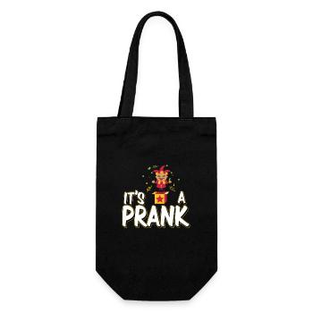 Lustig, es ist ein Streich Influencer Pranksters - Geschenkbeutel für Flaschen - Schwarz - Vorne