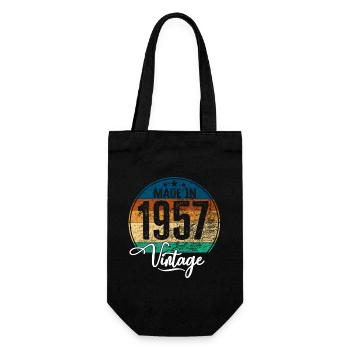 Millésime Fabriqué en 1957 Année de naissance 1957 Anniversaire - Sac à bouteille - noir - Devant