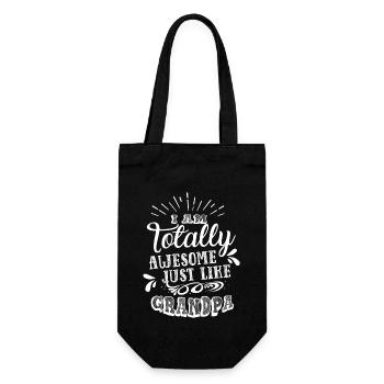 Father's Day Awesome Like Grandpa - Gift Bag for Bottles - black - Front