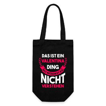 Valentina - Geschenkbeutel für Flaschen - Schwarz - Vorne