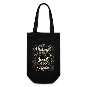 Vintage Né(e) en Juin 2022. anniversaire juin 2022 - Sac à bouteille - noir - Devant