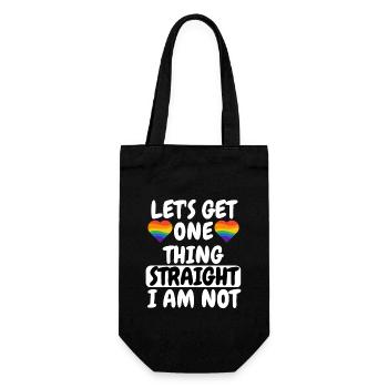 Straight Gay Gay Pride Gift LGBTQ - Gift Bag for Bottles - black - Front
