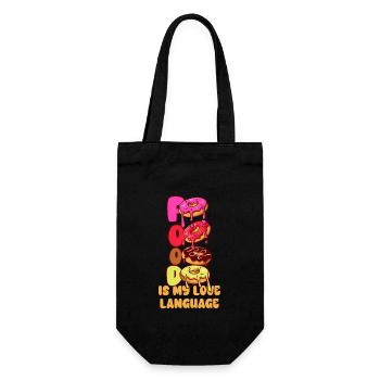 Food Is My Love Language - Gift Bag for Bottles - black - Front
