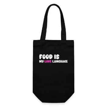 La nourriture est ma langue d’amour - Sac à bouteille - noir - Devant
