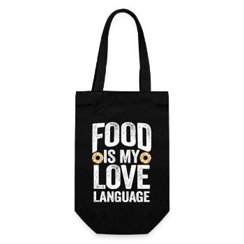 Food Is My Love Language - Gift Bag for Bottles - black - Front
