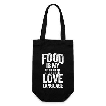 Food Is My Love Language - Gift Bag for Bottles - black - Front