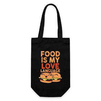 Food Is My Love Language - Gift Bag for Bottles - black - Front