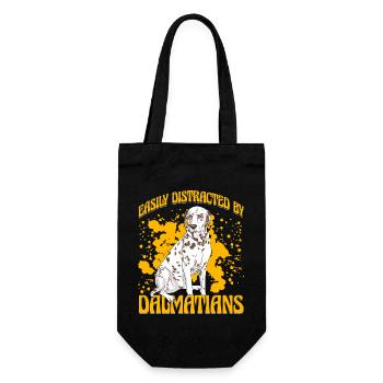 Easily distracted my Dalmatians - Geschenkbeutel für Flaschen - Schwarz - Vorne
