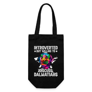 Introverted but willing to discuss Dalmatians - Gift Bag for Bottles - black - Front