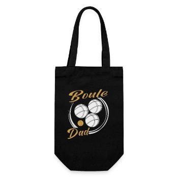 Boule Boccia Balle Sports Pétanque Jeu Papa Père - Sac à bouteille - noir - Devant