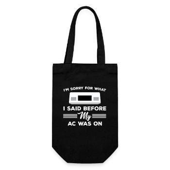 Funny Air Conditioner Gift - Gift Bag for Bottles - black - Front