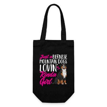 Berner Sennenhund - Geschenkbeutel für Flaschen - Schwarz - Vorne
