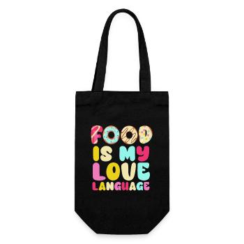 Food Is My Love Language - Gift Bag for Bottles - black - Front