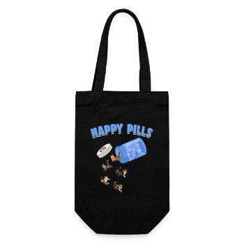 Happy Pills Maine Coon Cat Drôle d’Amant Chaton - Sac à bouteille - noir - Devant