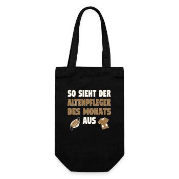 Altenpflegerin Pfleger Pflegerin Pflegefachkraft - Geschenkbeutel für Flaschen - Schwarz - Vorne