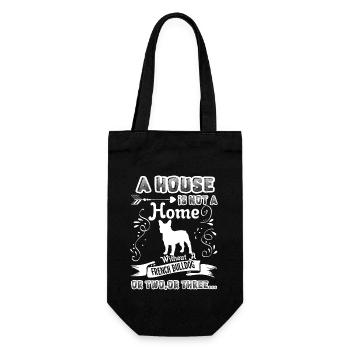 French Bulldog Home Without French Bulldog - Gift Bag for Bottles - black - Front