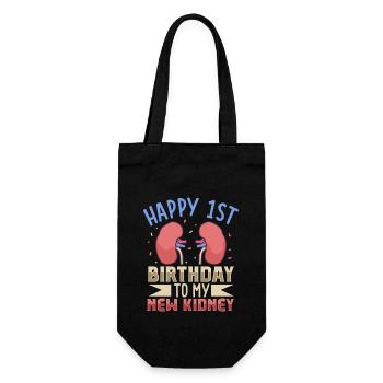 Kidney Transplant Kidney Donor Kidney Disease - Gift Bag for Bottles - black - Front