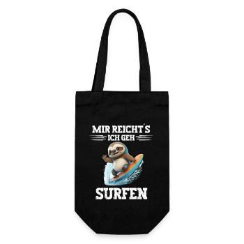 Mir reichts ich geh Surfen Windsurfer Spruch - Geschenkbeutel für Flaschen - Schwarz - Vorne