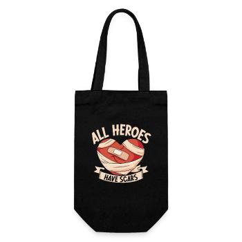 Heart Attack Open Heart Surgery Heart Surgery Gift - Gift Bag for Bottles - black - Front