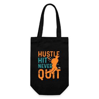 Hustle Hit Never Stop Baseball - Geschenkbeutel für Flaschen - Schwarz - Vorne
