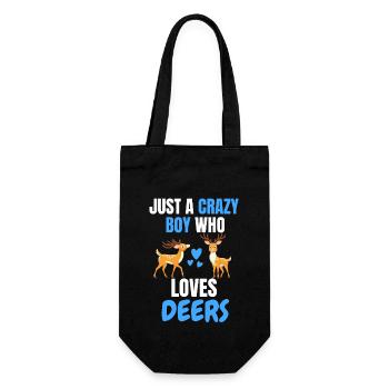Crazy Boy Animal Funny Cadeau Cerf - Sac à bouteille - noir - Devant