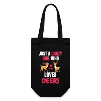 Crazy Girl Forest Animal Gift Cerf - Sac à bouteille - noir - Devant