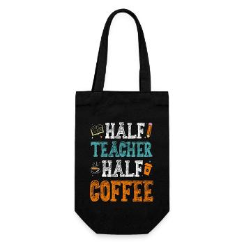 Moitié enseignant Moitié professeur de café - Sac à bouteille - noir - Devant