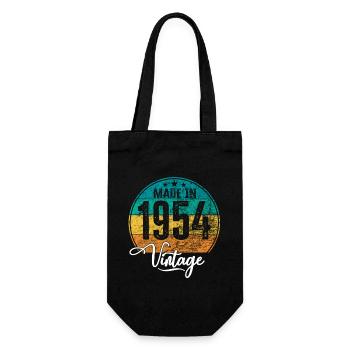Vintage Made in 1954 Geburtsjahr 1954 Geburtstag - Geschenkbeutel für Flaschen - Schwarz - Vorne