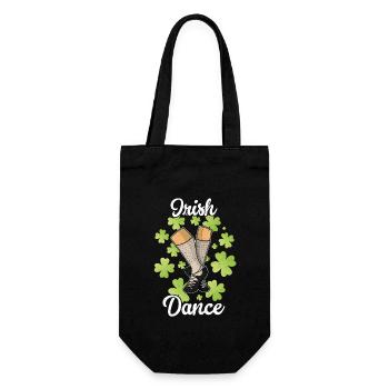 Irish Dance Dancing Dancer Ireland Clover - Gift Bag for Bottles - black - Front