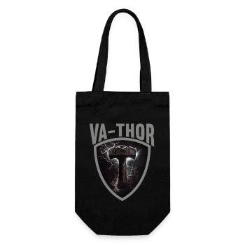 Papa Vathor Va Thor Vatertag Vatertagsgeschenk - Geschenkbeutel für Flaschen - Schwarz - Vorne