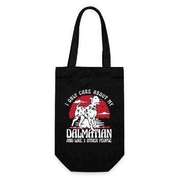 I only care about my Dalmatian and like 3 other - Gift Bag for Bottles - black - Front