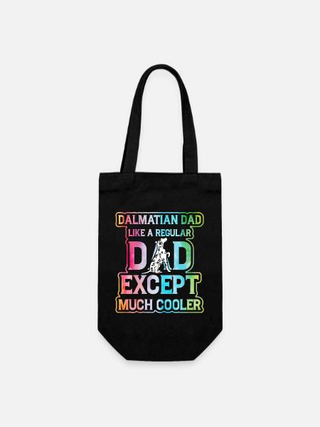 Dalmatiner Dad Lustiger Spruch - Geschenkbeutel für Flaschen - Schwarz