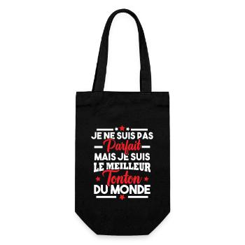 Pas parfait mais le meilleur tonton du monde - Sac à bouteille - noir - Devant