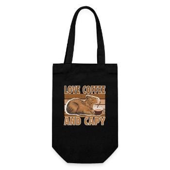 Capybara Capybara Coffee Cappybara Fans - Gift Bag for Bottles - black - Front