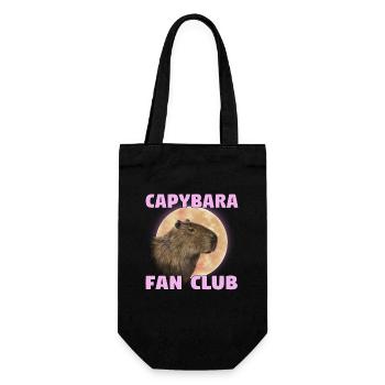 Wasserschwein Capybara Fan Club Cappybara Fans - Gift Bag for Bottles - black - Front