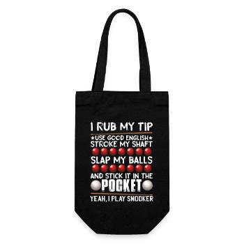 Hommes Snooker Drôle - Sac à bouteille - noir - Devant