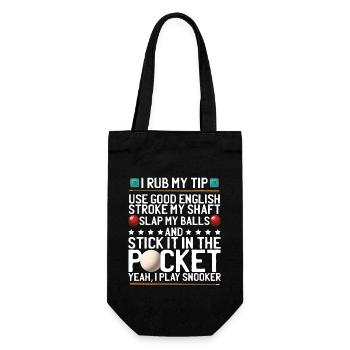 Billiard Player Snooker Gift - Gift Bag for Bottles - black - Front