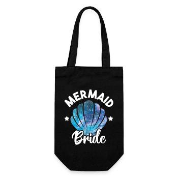 Mignon Mermaid Bride Seashell Matching Mermaid - Sac à bouteille - noir - Devant
