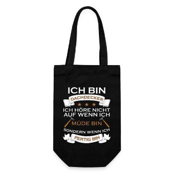 HANDWERKER DESIGN I LUSTIG - Geschenkbeutel für Flaschen - Schwarz - Vorne