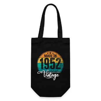 Vintage Made in 1952 Geburtsjahr 1952 Geburtstag - Geschenkbeutel für Flaschen - Schwarz - Vorne