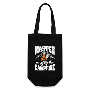 Master of the Campfire Fun Outdoor Adventures - Gift Bag for Bottles - black - Front