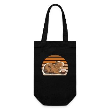 Cappybara Capybara Café Capybara Fans - Sac à bouteille - noir - Devant