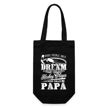Hockey Hockey Papa - Gift Bag for Bottles - black - Front