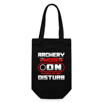 Archery Mode On Please Do Not Disturb - Geschenkbeutel für Flaschen - Schwarz - Vorne
