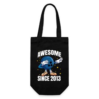 Awesome Since 2013 - 10th Bowling Birthday - Gift Bag for Bottles - black - Front