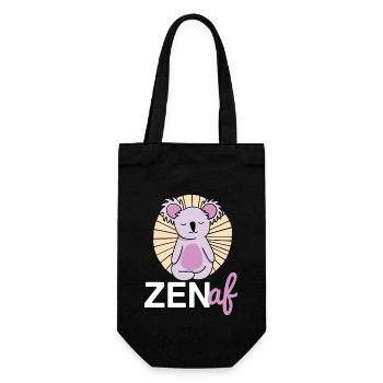 Funny Koala Yoga Zen AF - Gift Bag for Bottles - black - Front