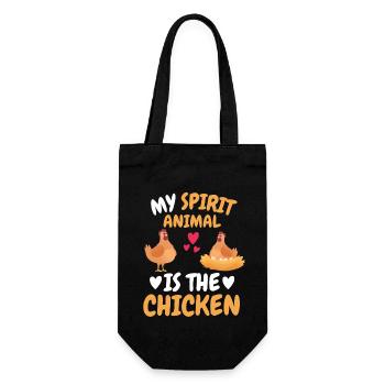 Mon animal spirituel Fermier Cadeau Animal Poulet - Sac à bouteille - noir - Devant