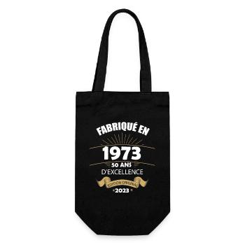 Fabriqué En 1973 Né En 1973 50 Ans Anniversaire - Sac à bouteille - noir - Devant